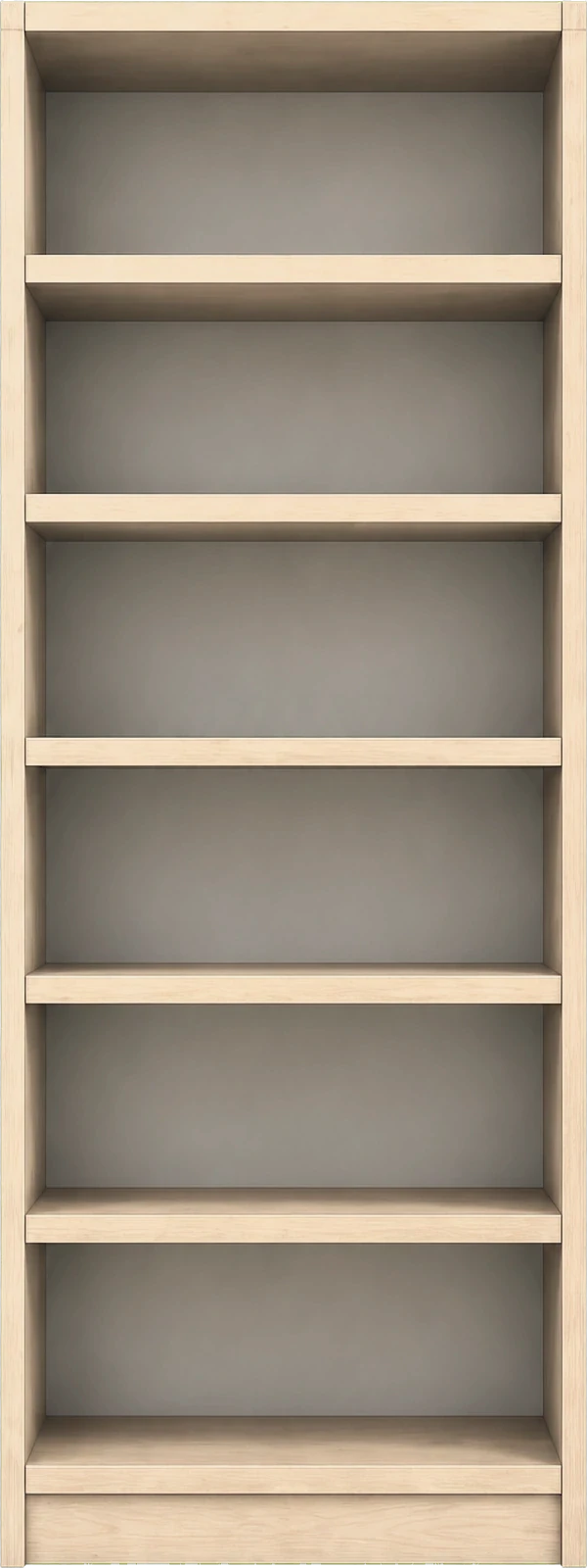 Modular closet bay 5-shelves-6-compartments 2D visualization